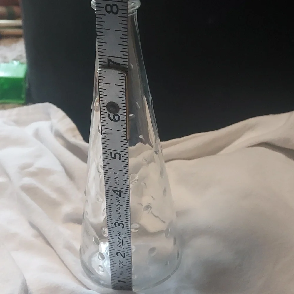 Ikea Emma Dafnas Clear Glass Vase Hobnail Pattern Poland 16795 7.25